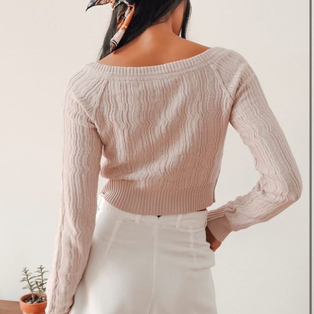 Free People Mimi Cardi Pink Small - Picture 4 of 6